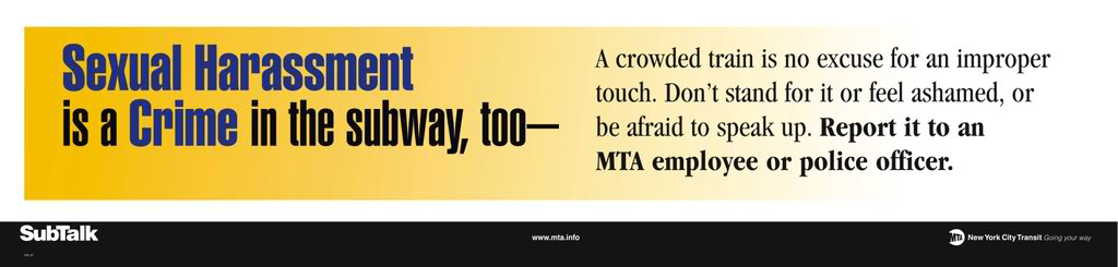 MTA sexual harassment AD